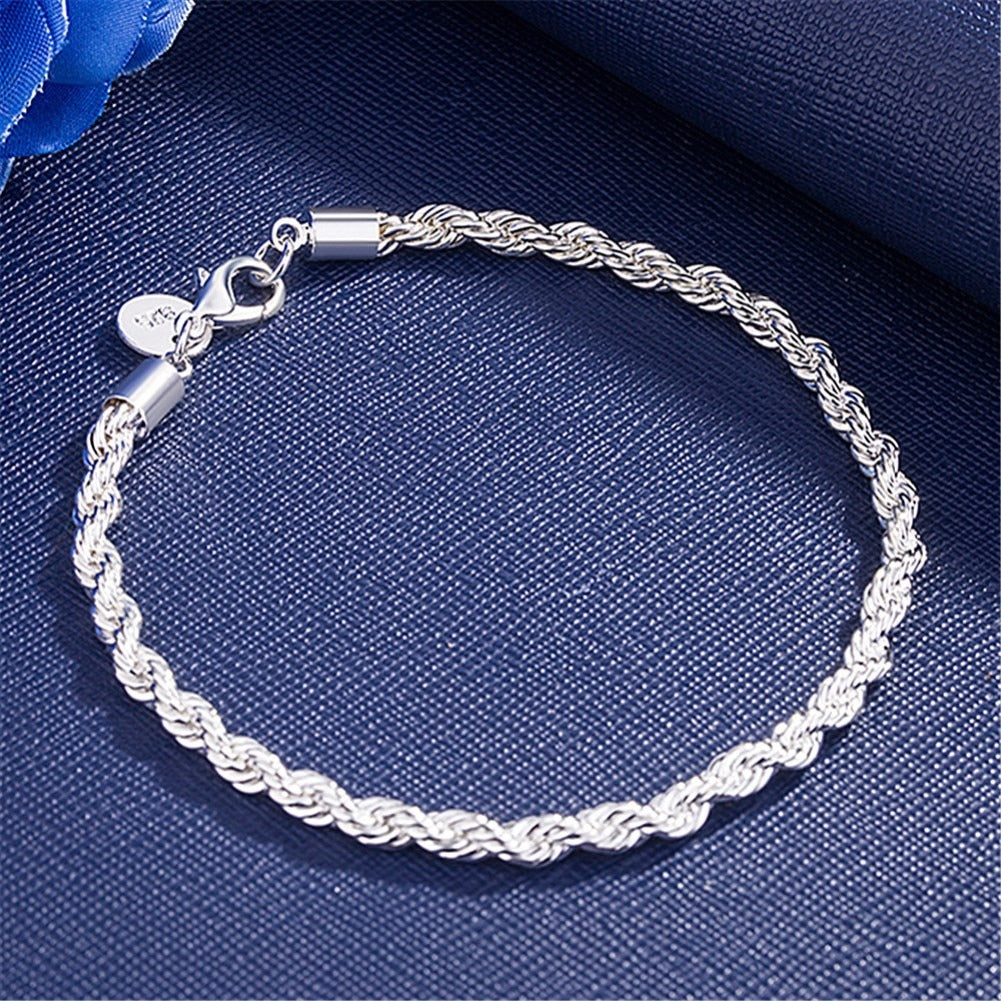 Sterling Silver Rope Link Bracelet – Dandelion Jewelry